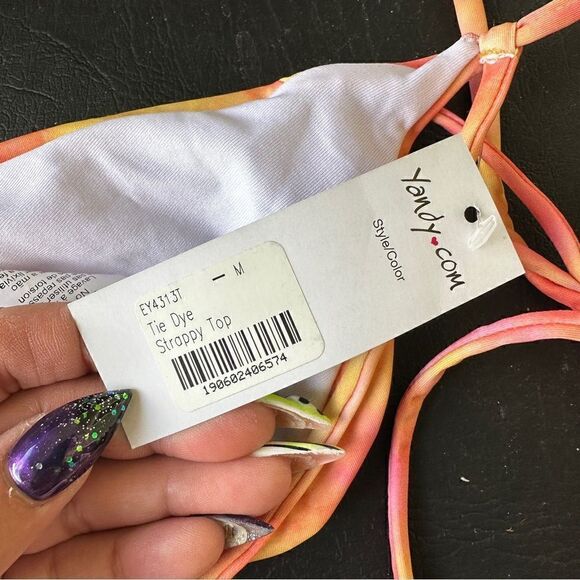 NWT Yandy summer sunset starburst string bikini top Sz M - Picture 5 of 8